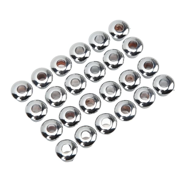 24 st gitarrsträngsknappar Ferrules 10 mm Högpresterande plastmaterial Halvstängt design Gitarrdelar Silver