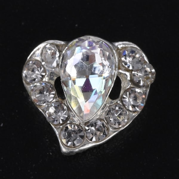10 kpl Glitter Alloy Rhinestones Manikyyri Metal Waterdrop Zirkon Kynsikoriste 06#273