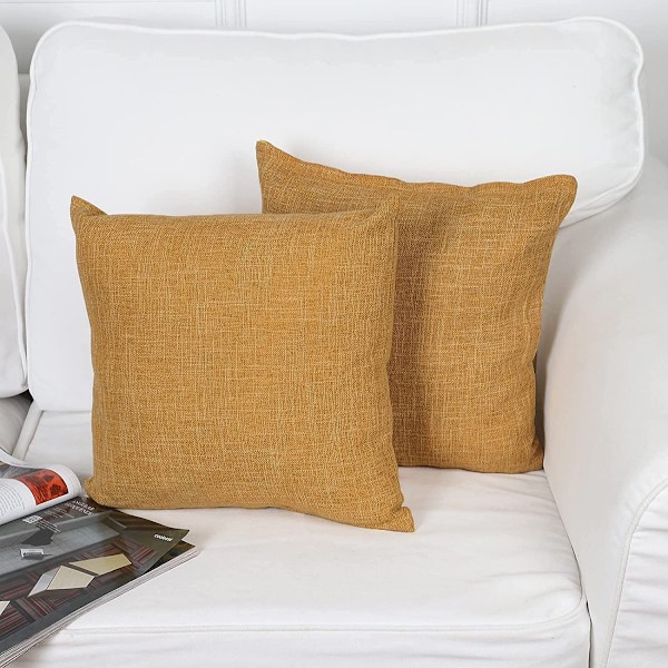 Kuddfodral 45x45cm 1-pack Hessiska kuddfodral 16X16 Heminredning Kvadratisk kuddfodral med dold dold för soffa, bil, kontor