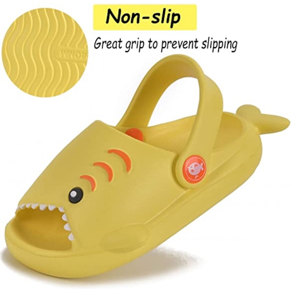 Sandal för småbarn pojkar flickor Slide Sandal Dinosaur Småbarn Flip Flops Utomhus inomhus hem barn sommar vattenskor-----Gul（180 Yard）
