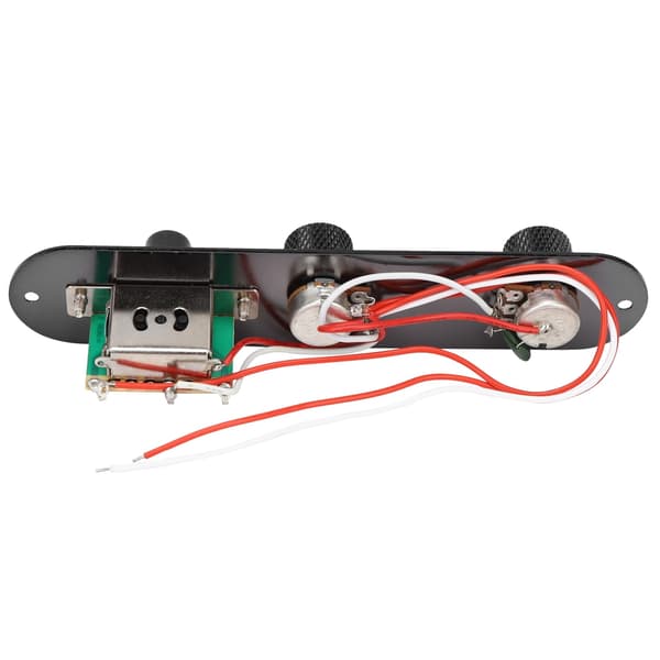 Elektrisk guitar kontrolplade switch sort metal fortrådet ledningsnet knob controller