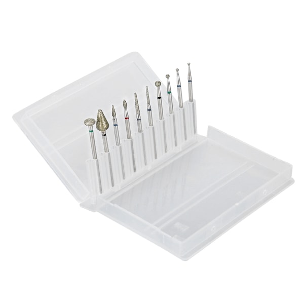 10 st / set legering stål nagelkonst borr polerhuvud kit nagelborrmaskin tillbehör 06#