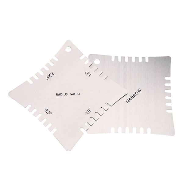 4 kpl Kitaraa Notched Radius Fret Action Mittarit Sormenpään Säteiden Mittaamiseen Kielten Kanssa