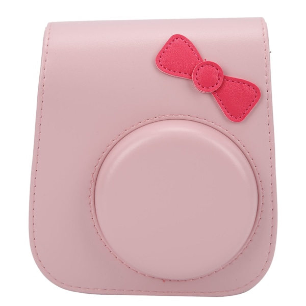 PU-läder Antidrop Retro Axelskyddande Kameraväska Väska för Instax mini11/8/9(Rosa )