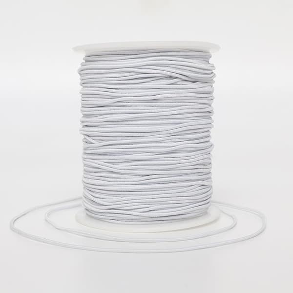 Elastisk snor til armbånd, 1 mm x 110 meter robust, elastisk snor til smykkefremstilling, halskæder, perlearbejde - hvid White Black and White