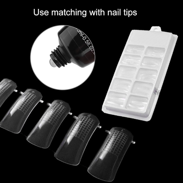 UV-gel smärtfri nagelförlängning akryl nagelkonst UV-toppar lim genomskinlig