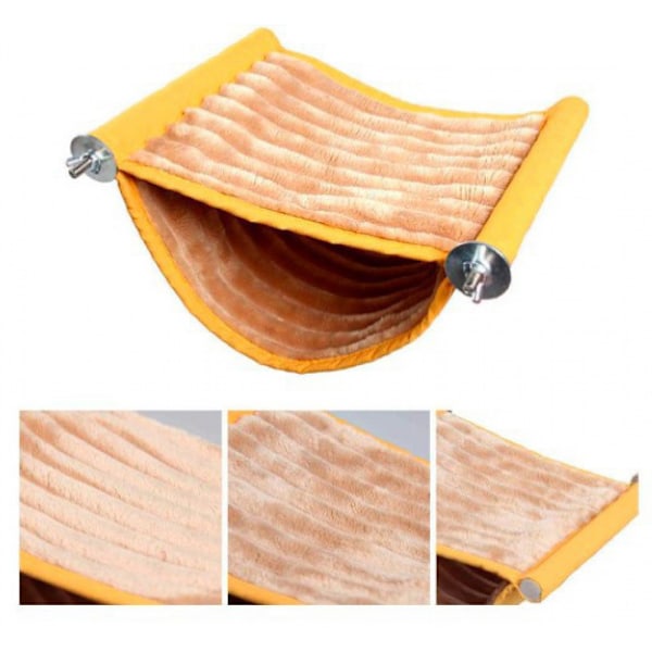 Lintupesän riippuva hammock-vuode lelu lemmikkilinnulle, papukaija hamsterin pesä lämmin hammock irrotettava ja pestävä hammock (koko L)