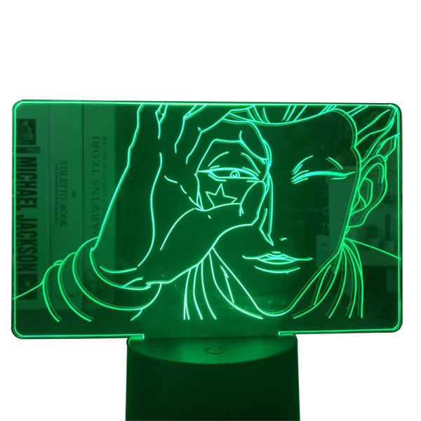 Wekity 3D Illusion Nattlampa Anime Figur Skrivbordslampa USB-driven 7 Färger LED-lampa med Touch Switch för Barn Present Sovrumsdekor