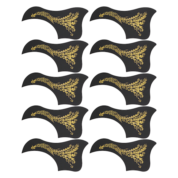 Gitarr plektrumskydd Klassisk Anti Scratch Plate Skyddande Instrument Tillbehör Fågel Typ Fenix Mönster 10 st Guld