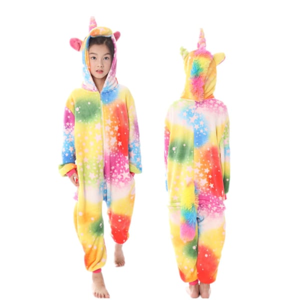 Fleece barn tiger onesie pyjamas jul halloween djur cosplay pyjamas kostym Color Star Pegasus 100 yards