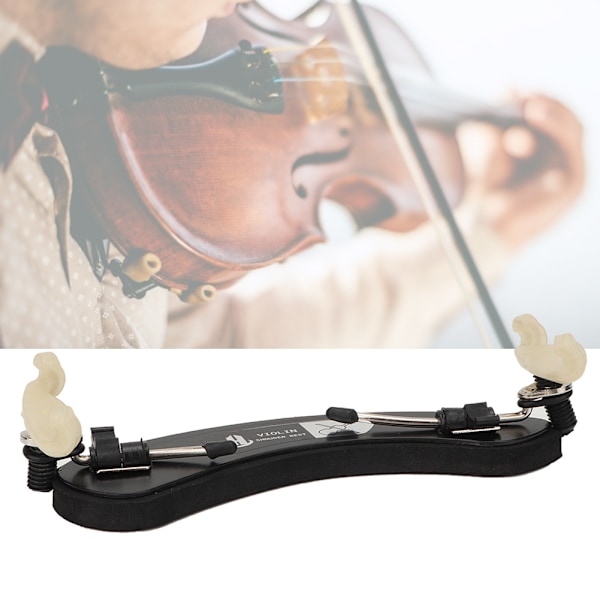 4/4 Violin axelstödsplatta med halkfri svamp hållare (vit fot)