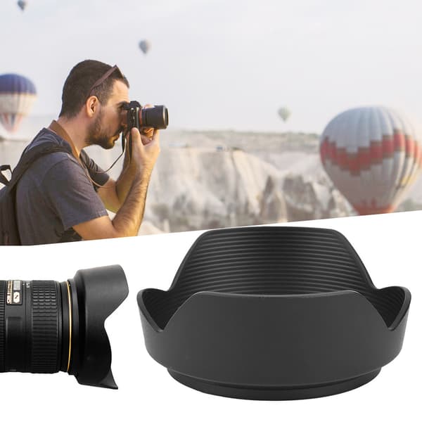 HB-53 Sort Plastik Modlysblænde til Nikon AF S 24-120mm f 4G ED VR Objektiver