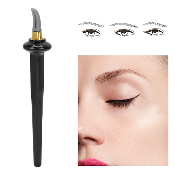 Silikon Eyeliner Verktyg Vattentät Svettålig Hög Elasticitet Silikon Guide Eyeliner Långvarig Eyeliner för Rörelse Svart