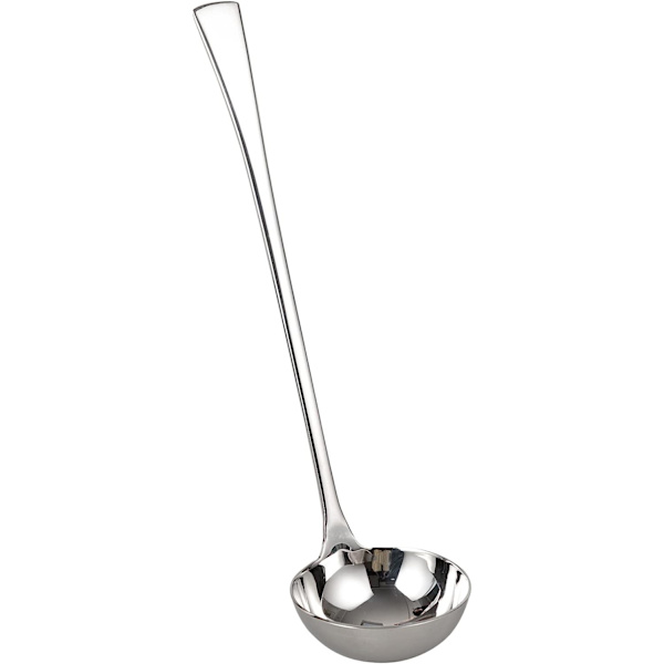 Slev för punch, sopp- och såsslev i rostfritt stål 18/10, kraftig köksslev för matlagning och servering, 28 cm, 77 g