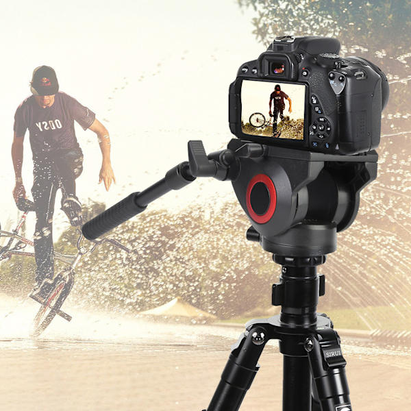360 graders panoramisk fotografering hydraulisk aluminiumkulhuvud för DSLR-kamera