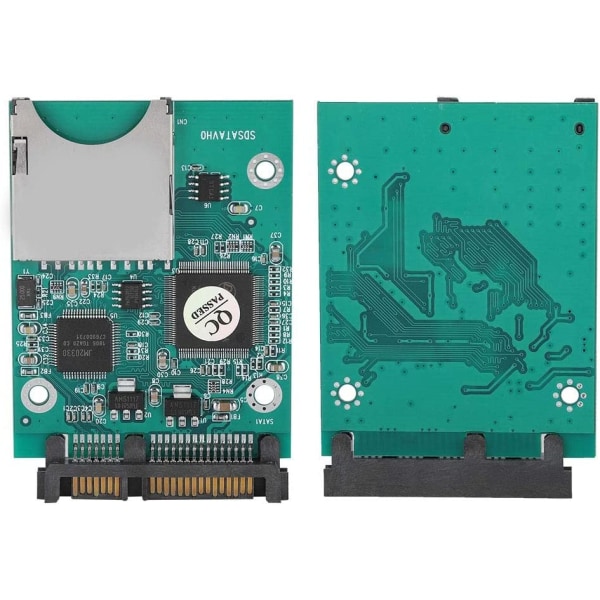 SD till SATA-adapterkonverter, 22 MB/s snabb överföring SD/SDHC/SDXC/MMC minneskort till 2,5 tum 7+15P SATA-konverteradapter, 3 st