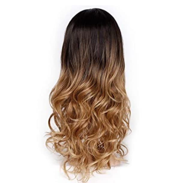 Paryk Rose Mesh Hovedbeklædning Gradient Brun Krøllet Hår