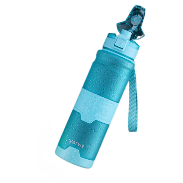 Tritan material stor kapacitet bärbar anti-fall fitness sportflaska plastkopp 1000ml-blå