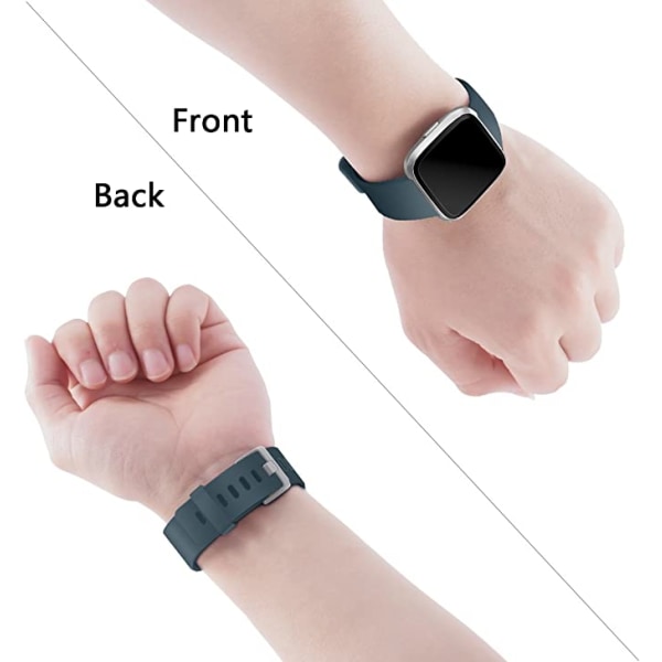 Det smarta watch är kompatibelt med Fitbit versa Smartwatch, versa 2 och versa Lite se klockor för kvinnor och män（ Slate Blue-L）