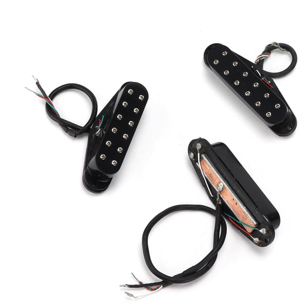 Elektrisk guitar pickup sæt 12 pletter til hals midterbro udskiftning tilbehør sort