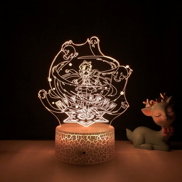 WJ 3D Led Night Light Lamp Genshin Impact Wish Akryl Led Lamp Game