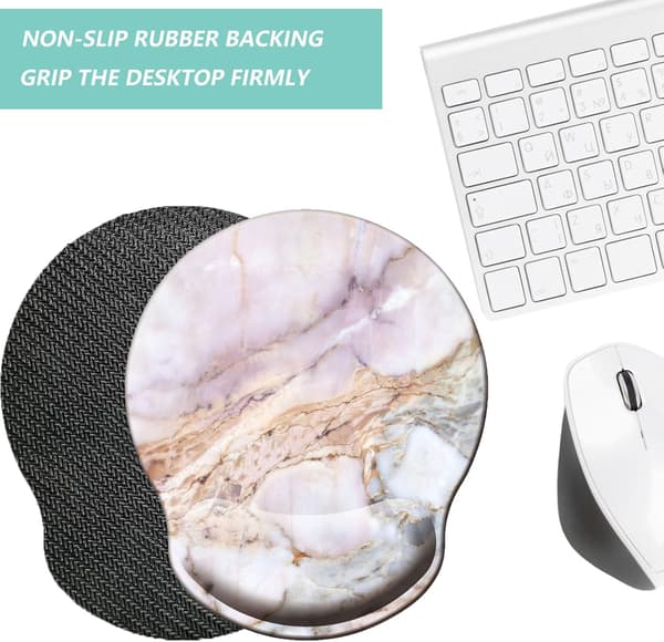 Musemåtte med håndledsstøtte, ergonomisk musemåtte med memory foam håndledsstøttepude, skridsikker gummibase Gaming musemåtte til hjemmet