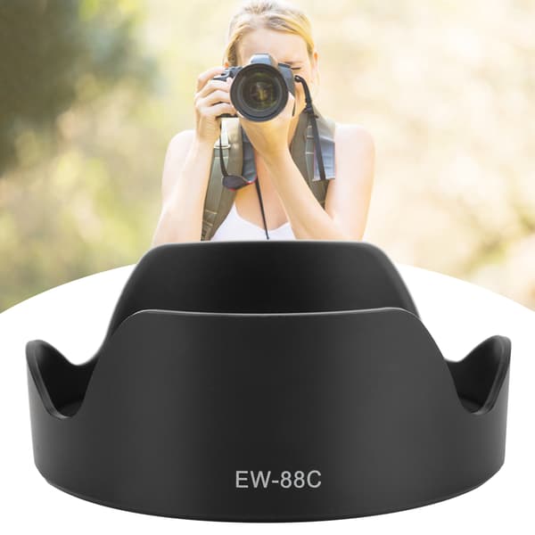 EW-88C Plast Sort Solblænde Kameramontering Passer til EF 24-70mm F2.8 L II USM Objektiver