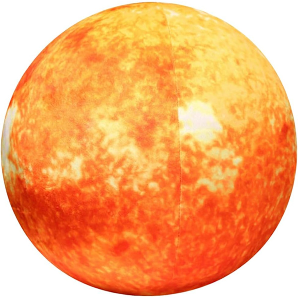 Ultrarealistisk 3D-Planet, Måne, Jord, Sol, Kudde Plyschleksaker, för Barn Tonåringar Vuxna, för Lärare och Föräldrar, Pedagogisk Leksak The Sun