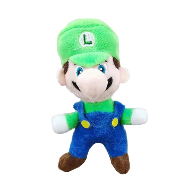 Super Mary Plush Toy Doll Pendant-Standing Green Mario（13cm）