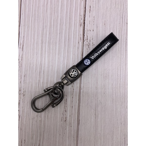 Suitable for the VW keychain, firm metal buckle, leather woven rope, suitable for men and WOEAN family gifts