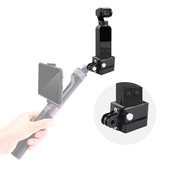 Mini monteringsbaseholder 1/4'' gevind selfie-adapterstativ til DJI Osmo Pocket-kamera