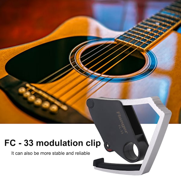 Flanger Enhandsflöjts Capo Gear för Akustisk Elgitarr (Grå)