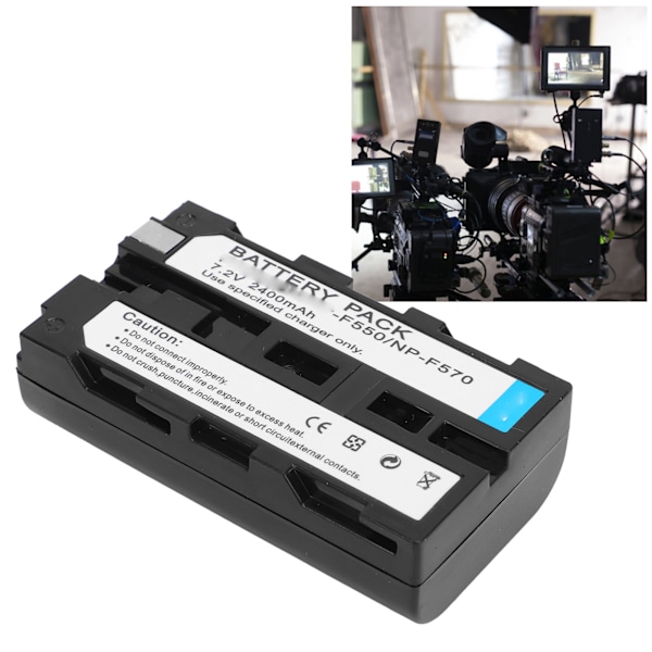 NP F550 batteri 2400mAh PCM Smart Chip NP F550 ersättningsbatteri för MC2500C 1500C kamera fyllningsljusmonitor
