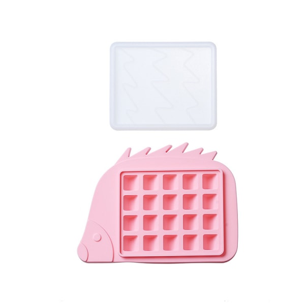 2PCS Animal Frozen Ice Block Silicone Ice Grid med deksel Ice Box Mold Small Ice Block Box Ice Bag