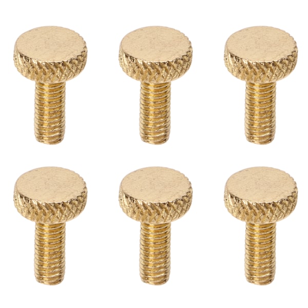 6 stk. Tremolo Bridge String Locking Screw Metal Elektrisk Guitar Tremolo Bridge Fine Tuning Screws Guld