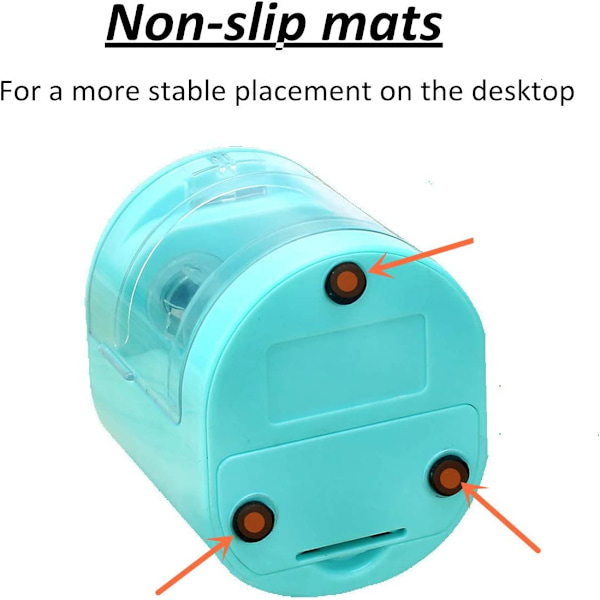 Dobbelt Hul Elektrisk Blyantspidser, Hurtig Skarpning Automatisk Blyantspidser til 6-8MM &amp; 9-12MM Diameter Blyanter, USB/Batteri