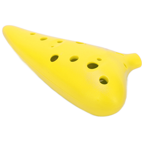 Ocarina ABS C-stämning 12-håls Musikinstrument för Vuxna Barn Professionella Lär Yellow