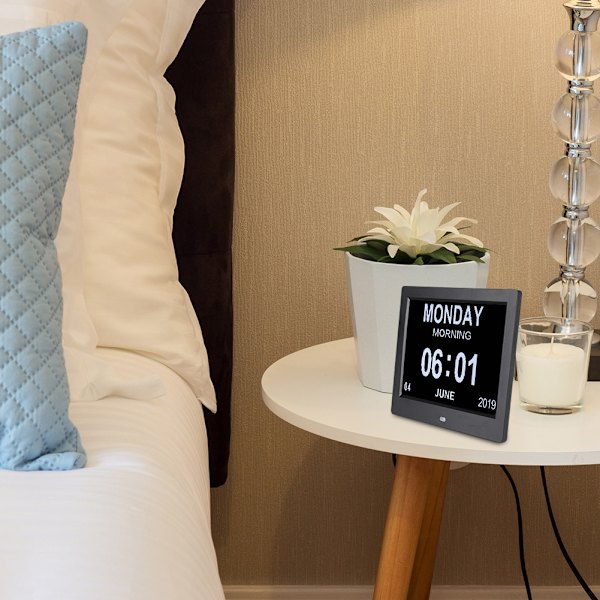 8 tums multifunktionell smart WiFi digital fotoram klocka väderprognos TFT 4:3 skärm