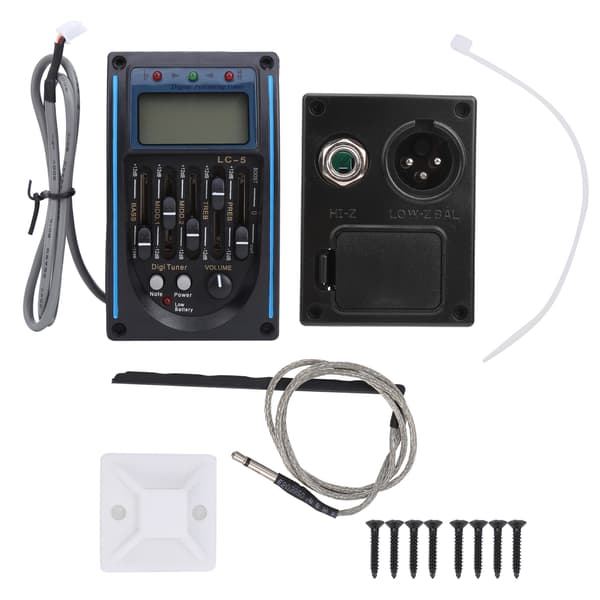 5-bånds gitarpickup LCD-equalizer tuning justerbar musikkinstrumenttilbehør
