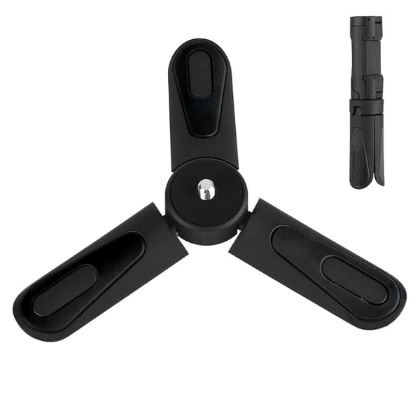 Mini Smartphone Klemme Clip Sammenfoldelig Telefon Stabil Holder Stativ (Sort)