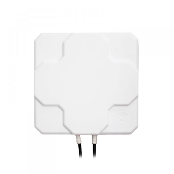 18DBi Utendørs 4G LTE Antenne Høy Forsterkning 698-2690MHz Ekstern Antenne Dual SMA Hann for Trådløs Ruter Signal Repeater(Hvit)
