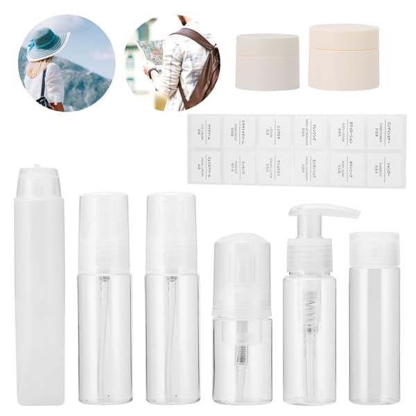8-pack Plastflaskor för Resor, Läcksäkra Kosmetiska Toalettartiklar, Sprayflaskor