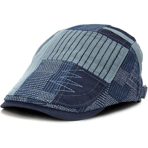 M MOACC Herrar Beret Hatt Bomulls Spänne Justerbar Newsboy Hattar för Män Körning Platta Kepsar Cabbie Gatsby Keps