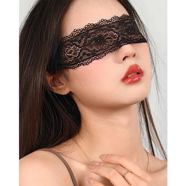 2 st Se genomspårning Lace ögonbindel för kvinnor Naughty the Bedroom Sleep Sexy ögonöverdrag Maskerad ögonmask Party Couple Adult Sleeping B