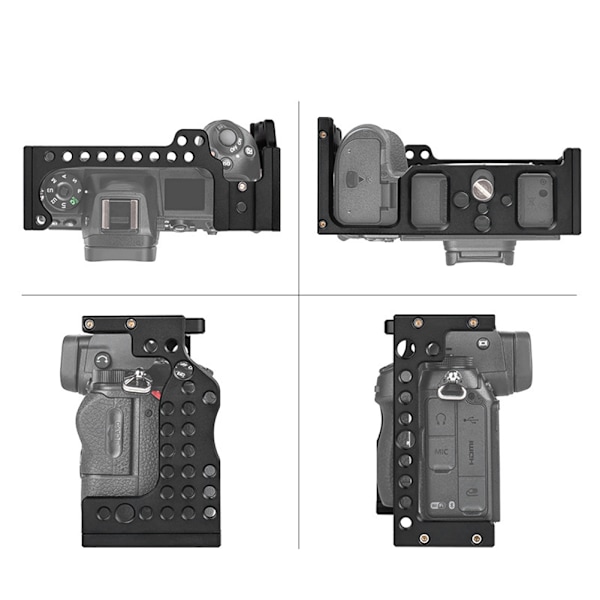 VILTROX FANSHANG NZ-07 Aluminiumlegering Svart Bur Videokamera Tillbehör för Nikon Z6 Z7 Spegelreflexkamera