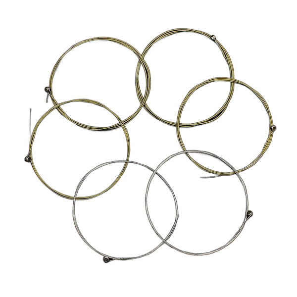 Akustiske gitarstrenger i messing, standard, lette, 6 strenger, erstatningsstrenger for gitar
