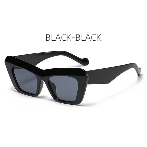 Bågfri dödskalledesign Cat Eye solglasögon UV400-skydd