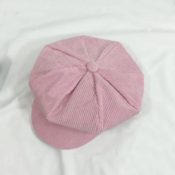 Damernas Retro Spetsiga Ivy Newsboy Paperboy Gatsby Cabbie Painter Cap Hattar (5-Rosa)