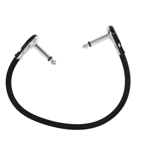 Gitarr Effekt Kabel PVC Anti Vind Brusreducering Bärbar Gitarr Pedal Sladd Patch Kabel Platt Huvud Silver 30cm / 11.8in