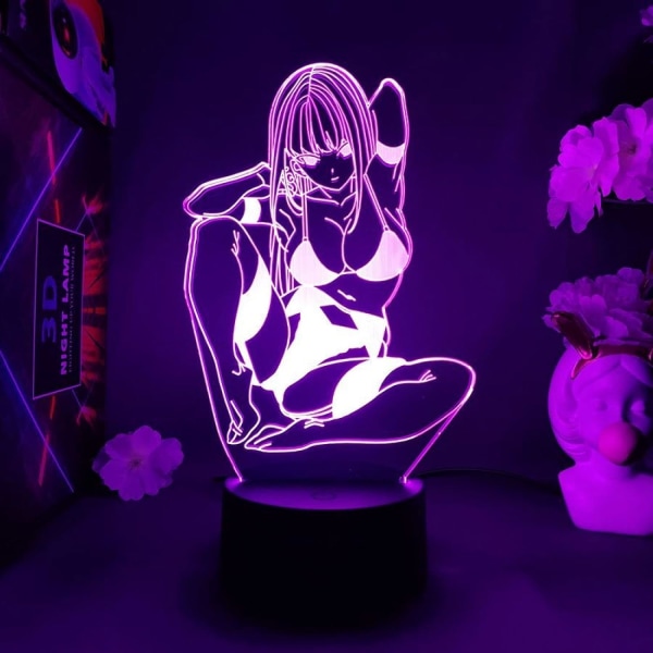 WJ Darling in The Franxx Zero Two Anime Manga 3D Nattljus för sovrumsinredning Söt födelsedagspresent LED-lampa Barn Härlig present